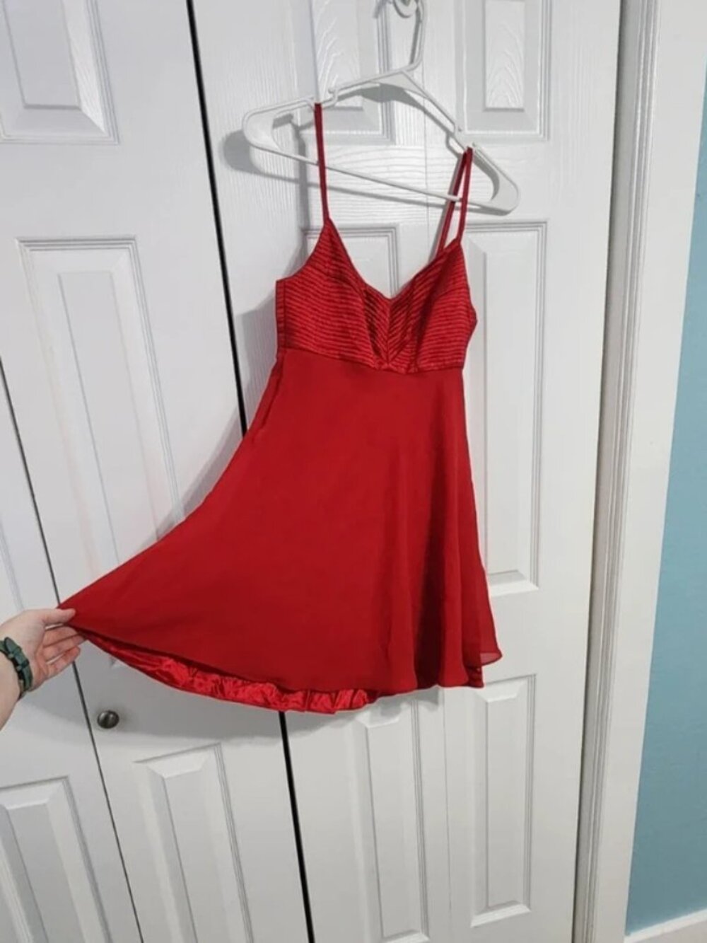 Vintage 90s Y2K Joseph Ribkoff Red Mini Cocktail Dress Size 6